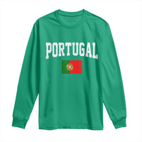 Vintage Portugal Flag Portuguese Pride Throwback Design Long Sleeve Shirt