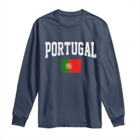 Vintage Portugal Flag Portuguese Pride Throwback Design Long Sleeve Shirt
