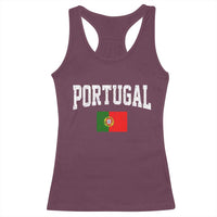 Vintage Portugal Flag Portuguese Pride Throwback Design Racerback Tank Top