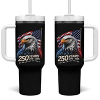 250 Years USA 250th Anniversary Tumbler With Handle Patriotic Eagle 4th of July