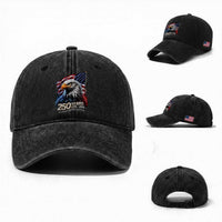 250 Years USA 250th Anniversary Washed Cotton Baseball Cap Patriotic Eagle 4th of July
