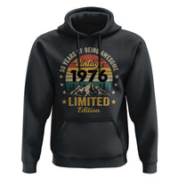 50th Birthday Hoodie Vintage 1976 Limited Edition Retro 50 Years Of Being Awesome Mountain