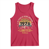50th Birthday Tank Top Vintage 1976 Limited Edition Retro 50 Years Of Being Awesome Mountain
