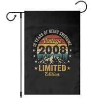 18th Birthday Garden Flag Vintage 2008 Limited Edition Retro 18 Years Of Being Awesome Mountain