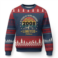 18th Birthday Ugly Christmas Sweater Vintage 2008 Limited Edition Retro 18 Years Of Being Awesome Mountain
