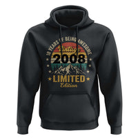 18th Birthday Hoodie Vintage 2008 Limited Edition Retro 18 Years Of Being Awesome Mountain