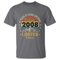18th Birthday T Shirt Vintage 2008 Limited Edition Retro 18 Years Of Being Awesome Mountain