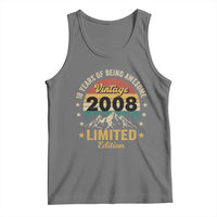 18th Birthday Tank Top Vintage 2008 Limited Edition Retro 18 Years Of Being Awesome Mountain