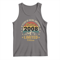 18th Birthday Tank Top Vintage 2008 Limited Edition Retro 18 Years Of Being Awesome Mountain
