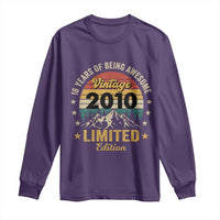 16th Birthday Long Sleeve Shirt Vintage 2010 Limited Edition Retro 16 Years Of Being Awesome Mountain