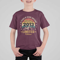 13th Birthday T Shirt For Kid Vintage 2013 Limited Edition Retro 13 Years Of Being Awesome Mountain