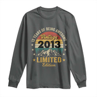 13th Birthday Long Sleeve Shirt Vintage 2013 Limited Edition Retro 13 Years Of Being Awesome Mountain
