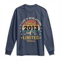 13th Birthday Long Sleeve Shirt Vintage 2013 Limited Edition Retro 13 Years Of Being Awesome Mountain