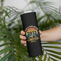 13th Birthday Skinny Tumbler Vintage 2013 Limited Edition Retro 13 Years Of Being Awesome Mountain