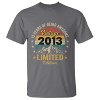 13th Birthday T Shirt Vintage 2013 Limited Edition Retro 13 Years Of Being Awesome Mountain