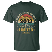 13th Birthday T Shirt Vintage 2013 Limited Edition Retro 13 Years Of Being Awesome Mountain