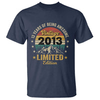 13th Birthday T Shirt Vintage 2013 Limited Edition Retro 13 Years Of Being Awesome Mountain