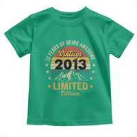 13th Birthday Toddler T Shirt Vintage 2013 Limited Edition Retro 13 Years Of Being Awesome Mountain