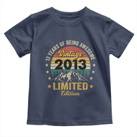 13th Birthday Toddler T Shirt Vintage 2013 Limited Edition Retro 13 Years Of Being Awesome Mountain