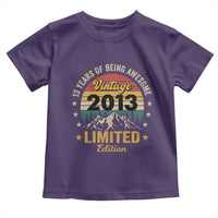 13th Birthday Toddler T Shirt Vintage 2013 Limited Edition Retro 13 Years Of Being Awesome Mountain