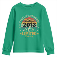 13th Birthday Youth Sweatshirt Vintage 2013 Limited Edition Retro 13 Years Of Being Awesome Mountain