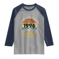 30th Birthday Raglan Shirt Vintage 1996 Limited Edition Retro 30 Years Of Being Awesome Mountain