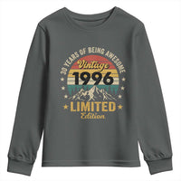 30th Birthday Youth Sweatshirt Vintage 1996 Limited Edition Retro 30 Years Of Being Awesome Mountain