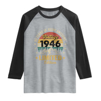 80th Birthday Raglan Shirt Vintage 1946 Limited Edition Retro 80 Years Of Being Awesome Mountain