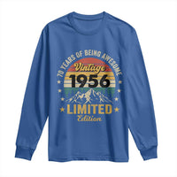 70th Birthday Long Sleeve Shirt Vintage 1956 Limited Edition Retro 70 Years Of Being Awesome Mountain