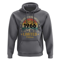 60th Birthday Hoodie Vintage 1966 Limited Edition Retro 60 Years Of Being Awesome Mountain