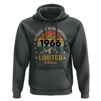 60th Birthday Hoodie Vintage 1966 Limited Edition Retro 60 Years Of Being Awesome Mountain