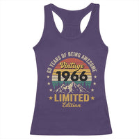 60th Birthday Racerback Tank Top Vintage 1966 Limited Edition Retro 60 Years Of Being Awesome Mountain