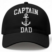 Captain Dad Baseball Cap Boat Pontoon Father Fishing Sailor