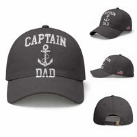 Captain Dad Baseball Cap Boat Pontoon Father Fishing Sailor