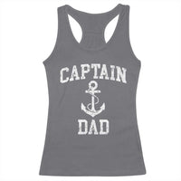 Captain Dad Racerback Tank Top Boat Pontoon Father Fishing Sailor