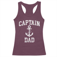 Captain Dad Racerback Tank Top Boat Pontoon Father Fishing Sailor