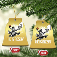 Funny Jesus Basketball Christmas Ornament He Is Rizzin Sport Player Meme - Wonder Print Shop