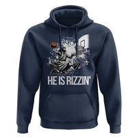 Funny Jesus Basketball Hoodie He Is Rizzin Sport Player Meme