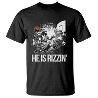 Funny Jesus Basketball T Shirt He Is Rizzin Sport Player Meme - Wonder Print Shop