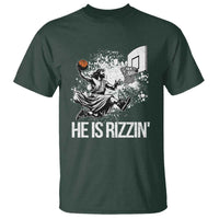 Funny Jesus Basketball T Shirt He Is Rizzin Sport Player Meme - Wonder Print Shop