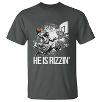 Funny Jesus Basketball T Shirt He Is Rizzin Sport Player Meme - Wonder Print Shop