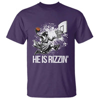 Funny Jesus Basketball T Shirt He Is Rizzin Sport Player Meme - Wonder Print Shop