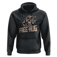 Funny Wrestling Hoodie Free Hug Vintage Wrestler - Wonder Print Shop