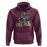 Funny Wrestling Hoodie Free Hug Vintage Wrestler - Wonder Print Shop