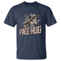 Funny Wrestling T Shirt Free Hug Vintage Wrestler - Wonder Print Shop