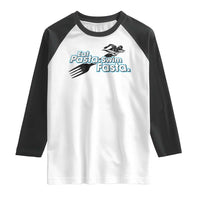 Funny Swimmer Raglan Shirt Eat Pasta Swim Fasta Fork Swimming - Wonder Print Shop
