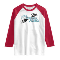 Funny Swimmer Raglan Shirt Eat Pasta Swim Fasta Fork Swimming - Wonder Print Shop