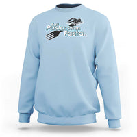 Funny Swimmer Sweatshirt Eat Pasta Swim Fasta Fork Swimming - Wonder Print Shop
