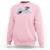 Funny Swimmer Sweatshirt Eat Pasta Swim Fasta Fork Swimming - Wonder Print Shop