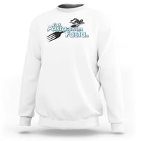 Funny Swimmer Sweatshirt Eat Pasta Swim Fasta Fork Swimming - Wonder Print Shop